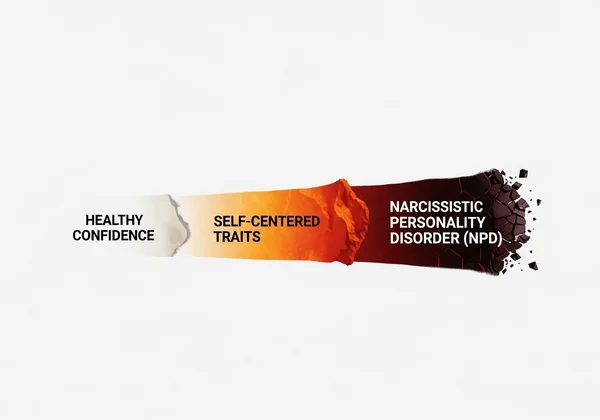 Visualizing the narcissism spectrum from healthy to NPD.