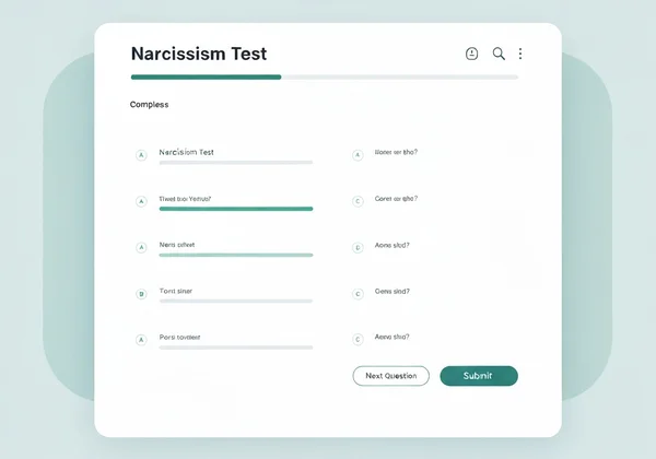 Screenshot of an online narcissism test interface.