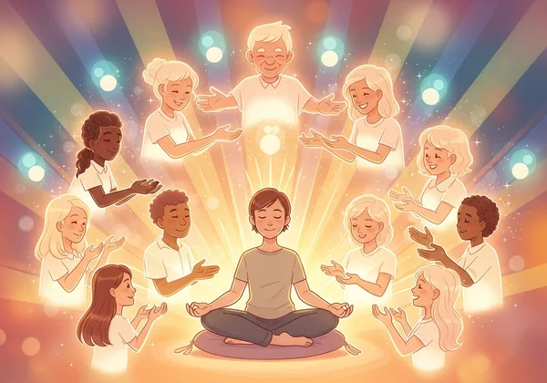 Diverse group supporting a person with self-care