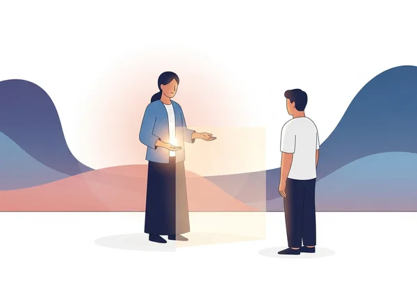 Symbolic image of setting healthy emotional boundaries