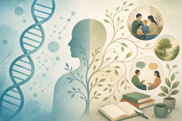 Genes and environment concept