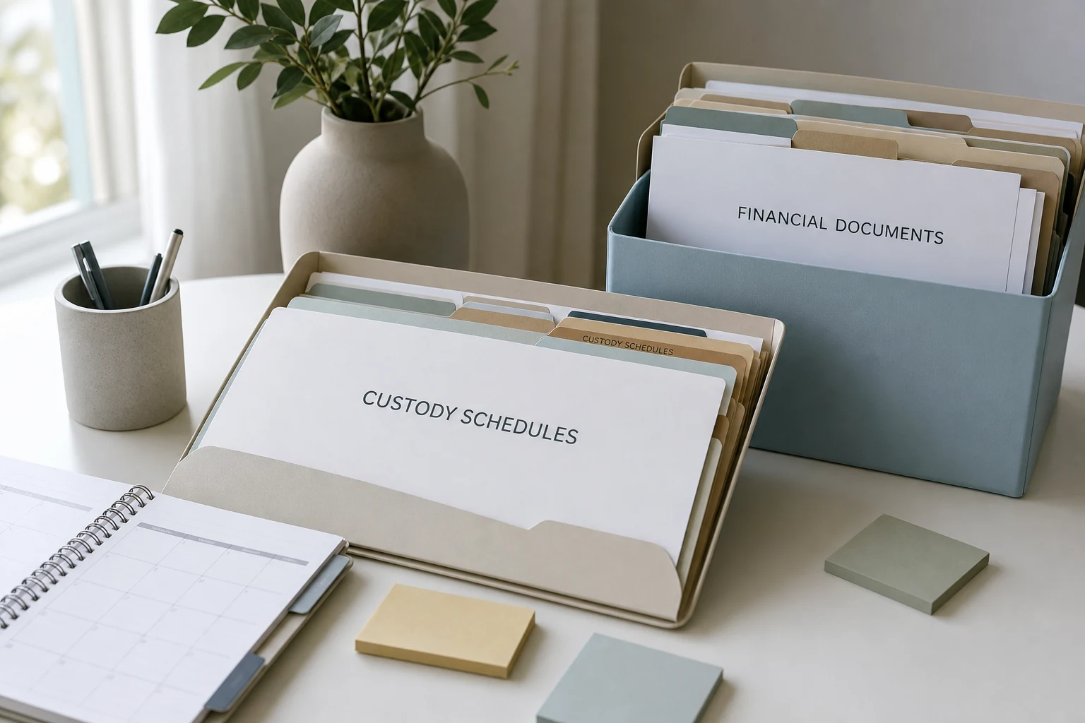 Organized custody and finance folder